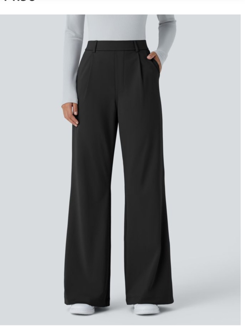 Halara Flex™ DayStretch High Waisted Pocket Work Flare Pants. Large Tall.
